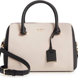 Kate Spade Cameron Lane Black and Cream Satchel Bag with Protective Bag